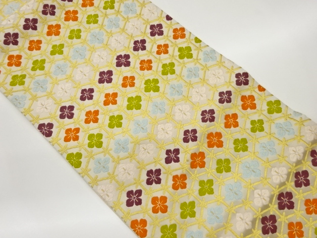 JAPANESE FUKURO OBI / WOVEN KIKKO PATTERN